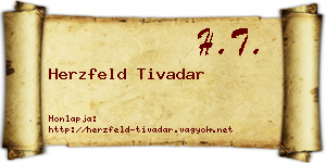 Herzfeld Tivadar névjegykártya